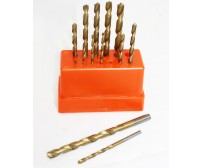 1/16" to 1/4 "Hex Shank Titanium 13 Pc HSS High Speed Steel Drill Bit Set